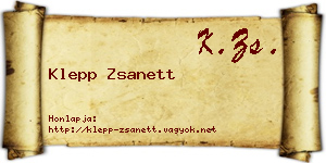Klepp Zsanett névjegykártya